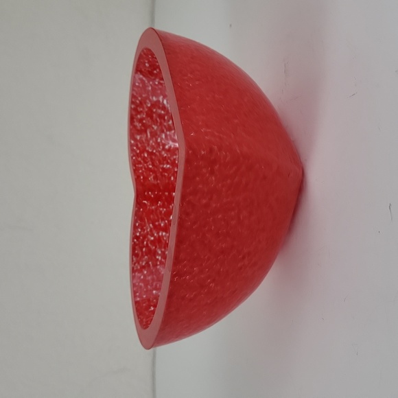 Mats Jonasson Swedish Textured Art Glass Red Heart Bowl Candy Dish - Picture 1 of 8